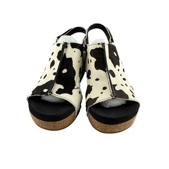 Corkys Pasture Sandals - Cow Print Wedge Heels - Size: 8 NWOB - Picture 2 of 6
